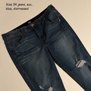 Size 34 Lularoe jeans, blue, distressed (160)